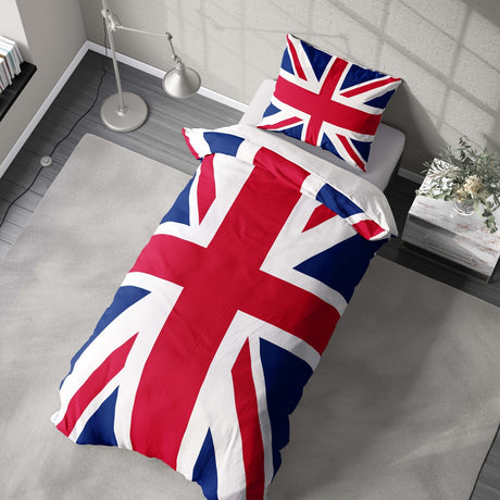 GB Flag Union Jack Flag Custom Made Soft Single Bed Duvet Cover Set Pillowcase
