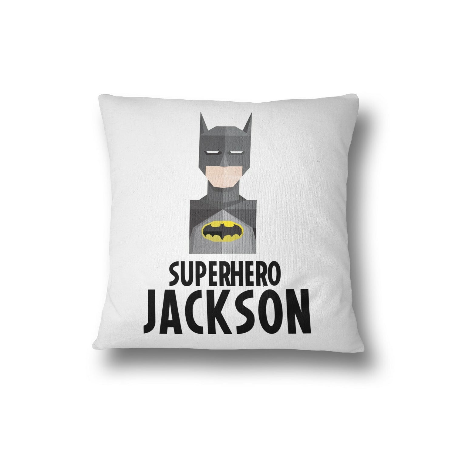 Superhero Personalised Name Kids Boys Soft Filled Cushion Bedroom Decoration