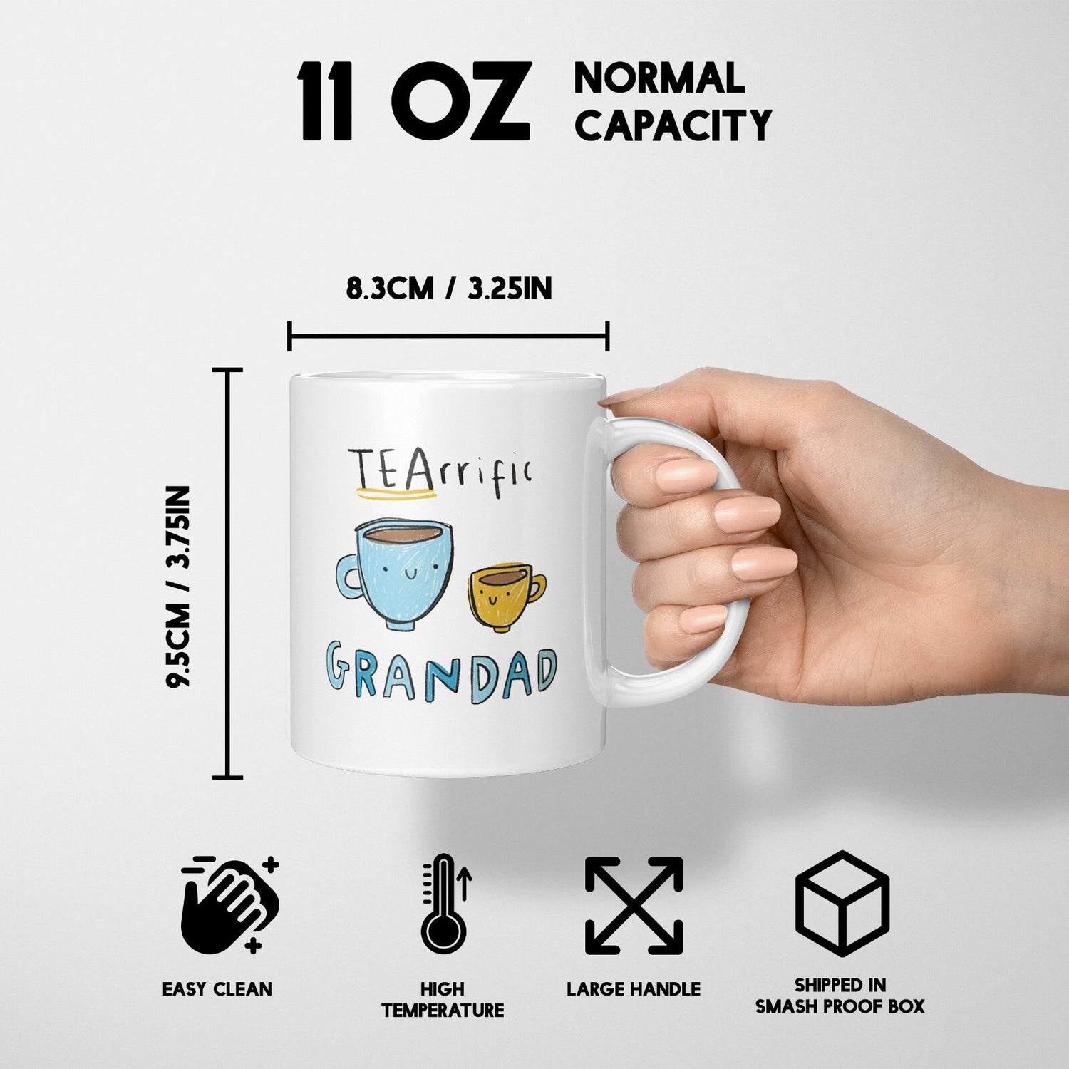 Personalised Text Teariffic Novelty Printed Coffee Tea Mug Coaster Gift Him Her