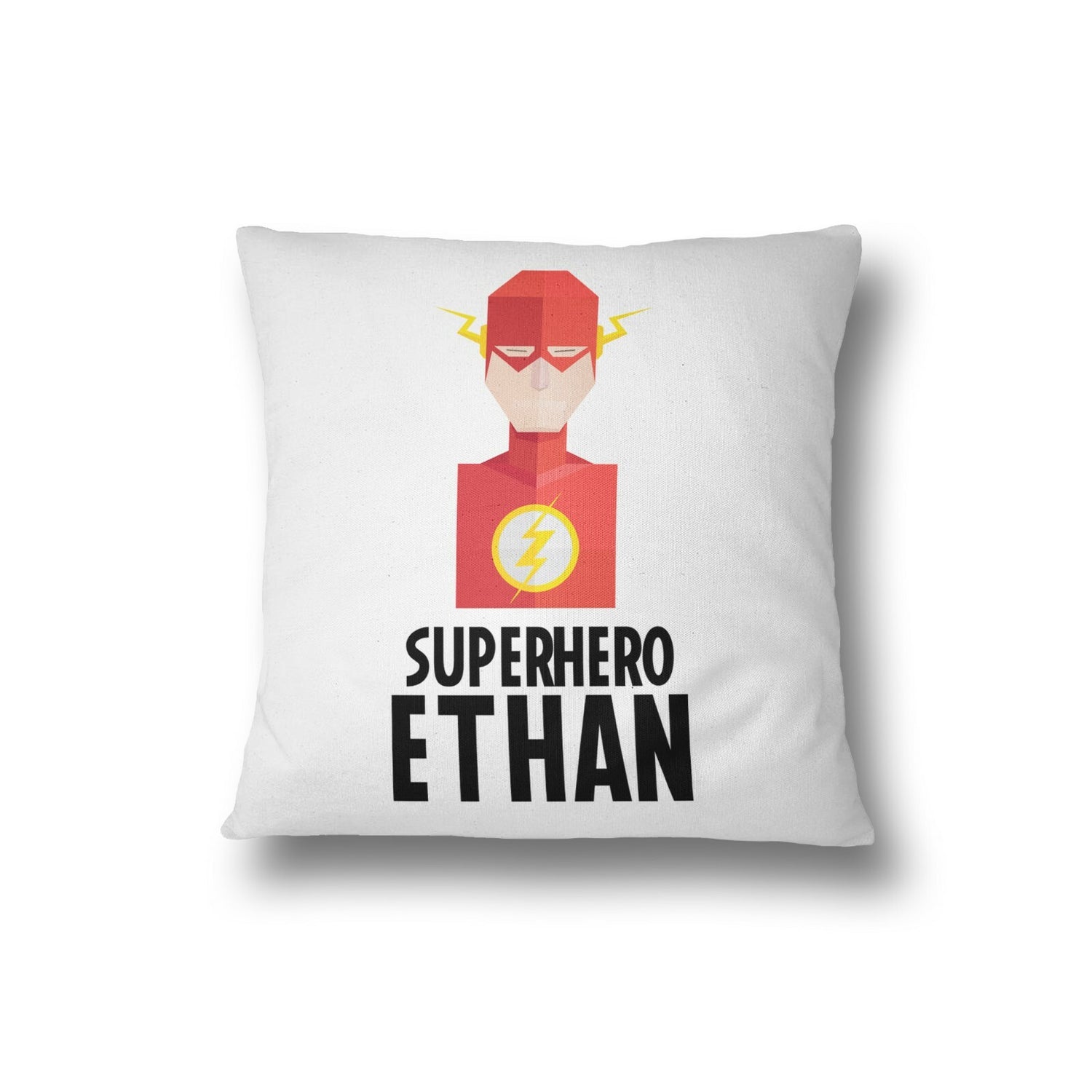 Superhero Personalised Name Kids Boys Soft Filled Cushion Bedroom Decoration