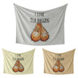 I Love TeaBagging Funny Naught Rude Custom Colour Fleece Mink Blanket Throw Gift