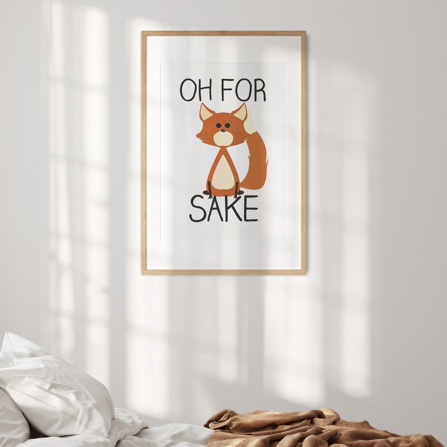 Oh For Fox Sake Saying Personalised Wall Art Poster Picture Quantity Print Decor