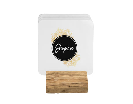 Black Circle Gold Floral Personalisable Name 11oz Mug And Coaster Set Option