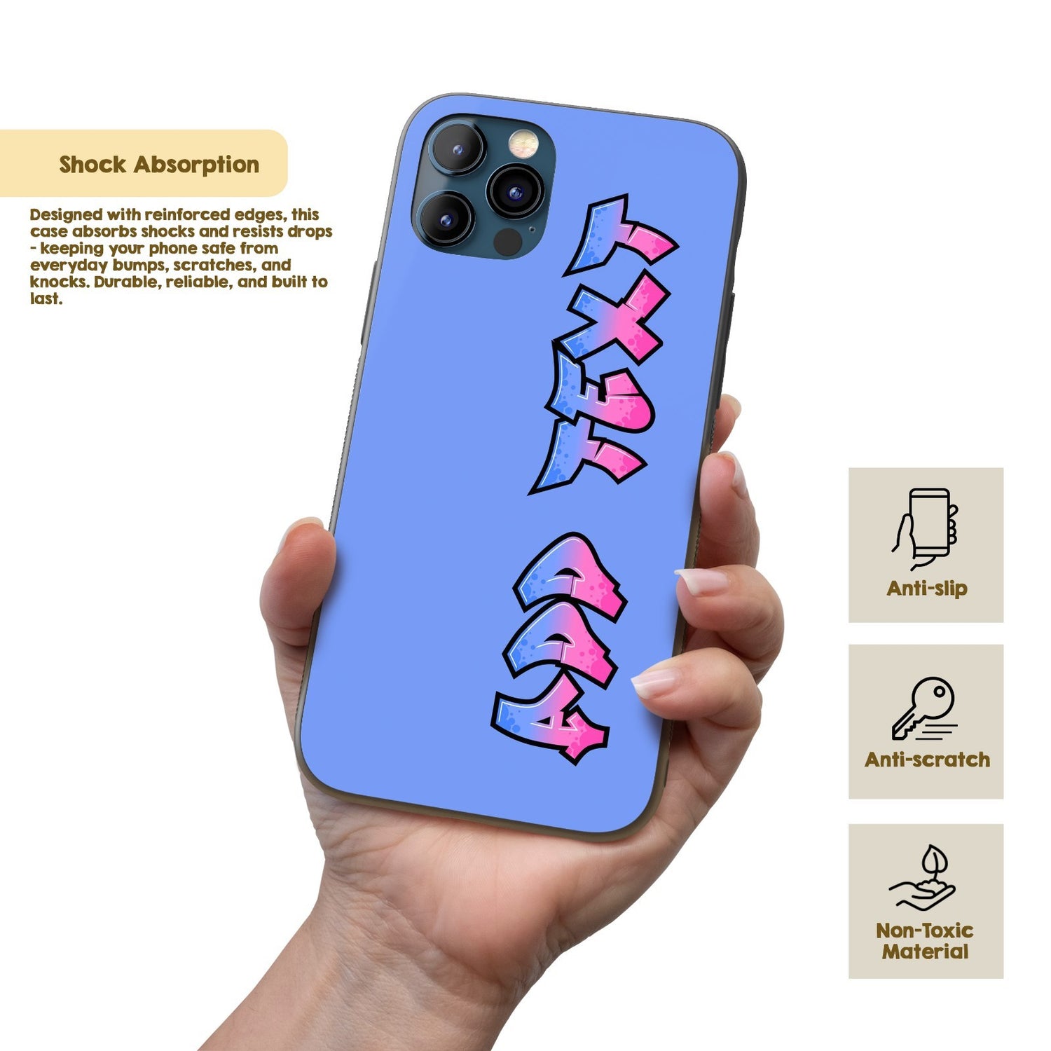 Urban Graffiti Name Personalised Custom Gift Cover - Printed iPhone Black Case