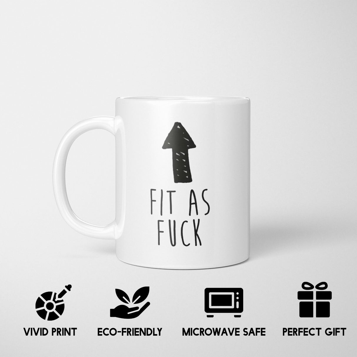 Fit As F*ck Rude Cheeky Funny Gift Coffee Tea Mug + Coaster Option For Him Her