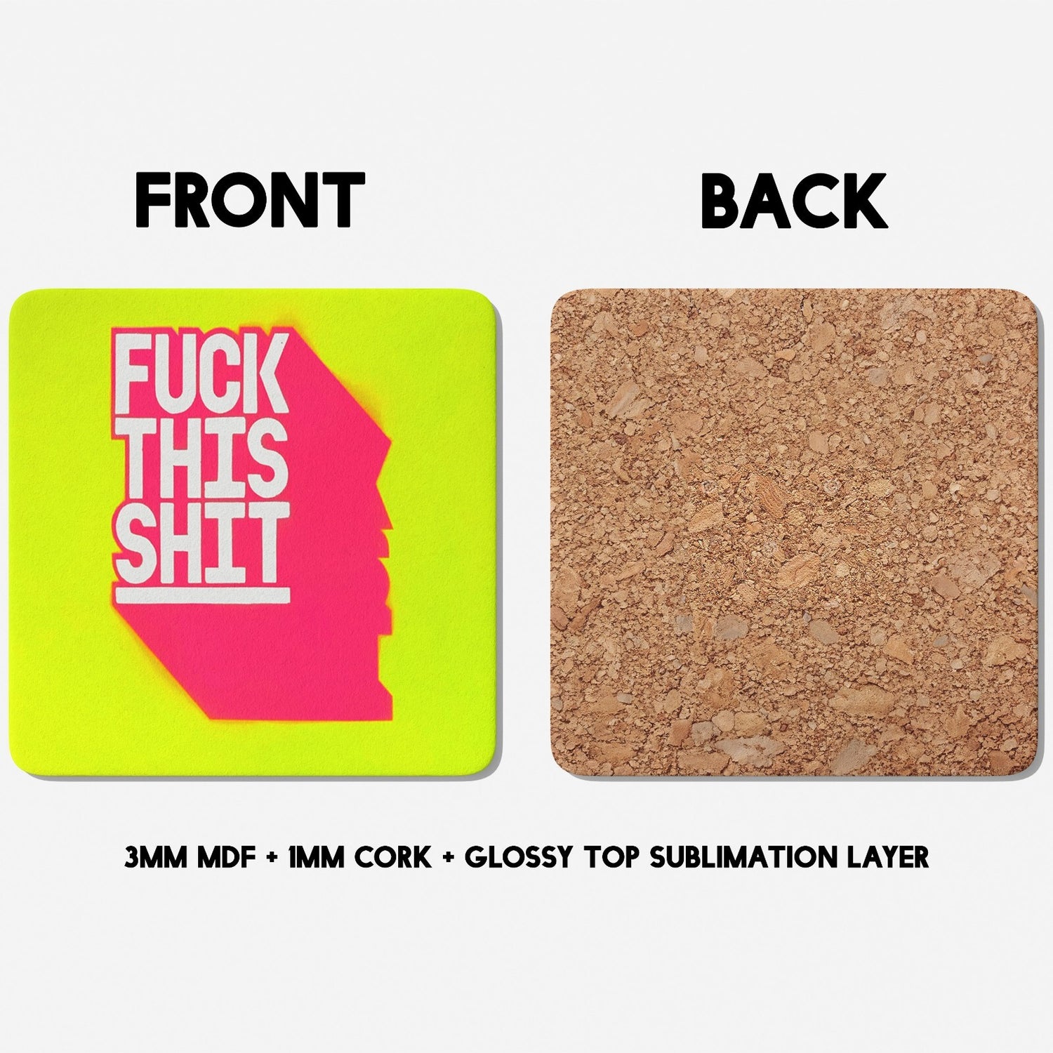 F*ck This Sh*t Rude Cheeky Funny Gift Coffee Tea Mug + Coaster Option Him Her