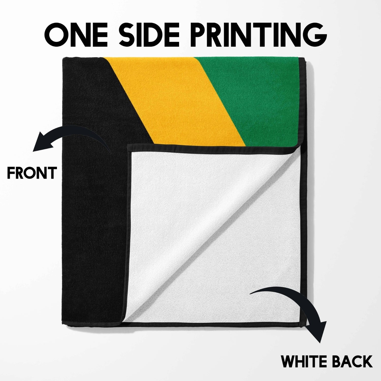 Jamaica Flag Gift Towel Custom Made Soft Cozy Highly Absorbent Beach Bath Sheet