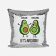 Personalised Name Shiny Sequin Magic Avocuddle Avacado Cushion Cover+Pillow Kids