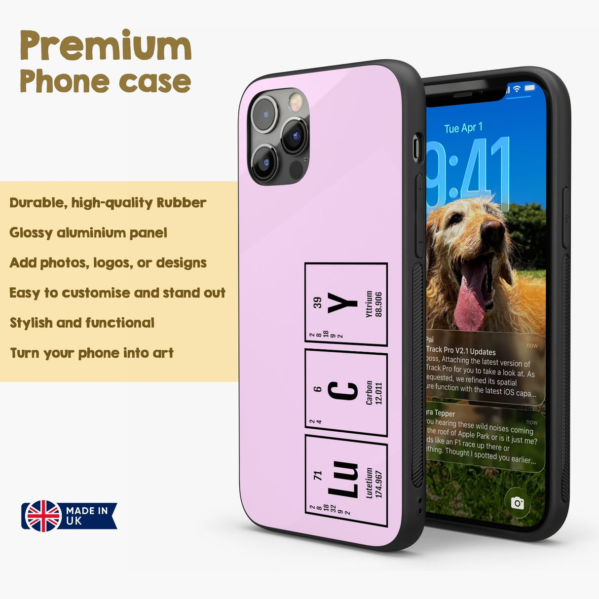 Science Chemistry Alphabet Name Personalised Custom - Printed iPhone Black Case