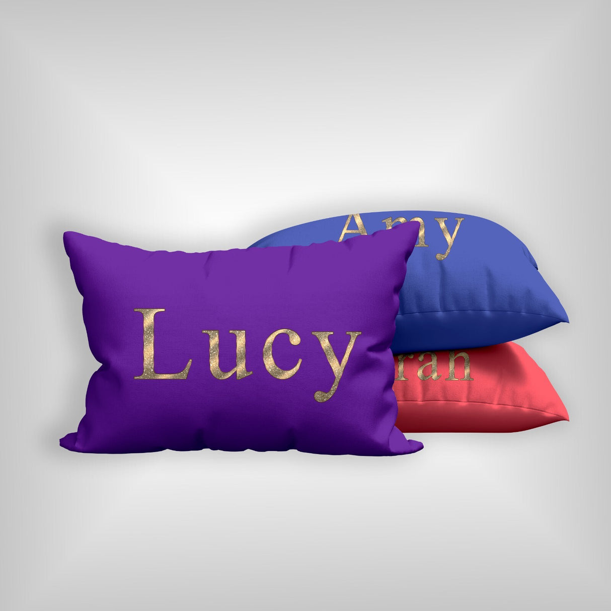 Personalised Any Name Name Vector Gold Customised Printed Soft Pillowcase Pillow