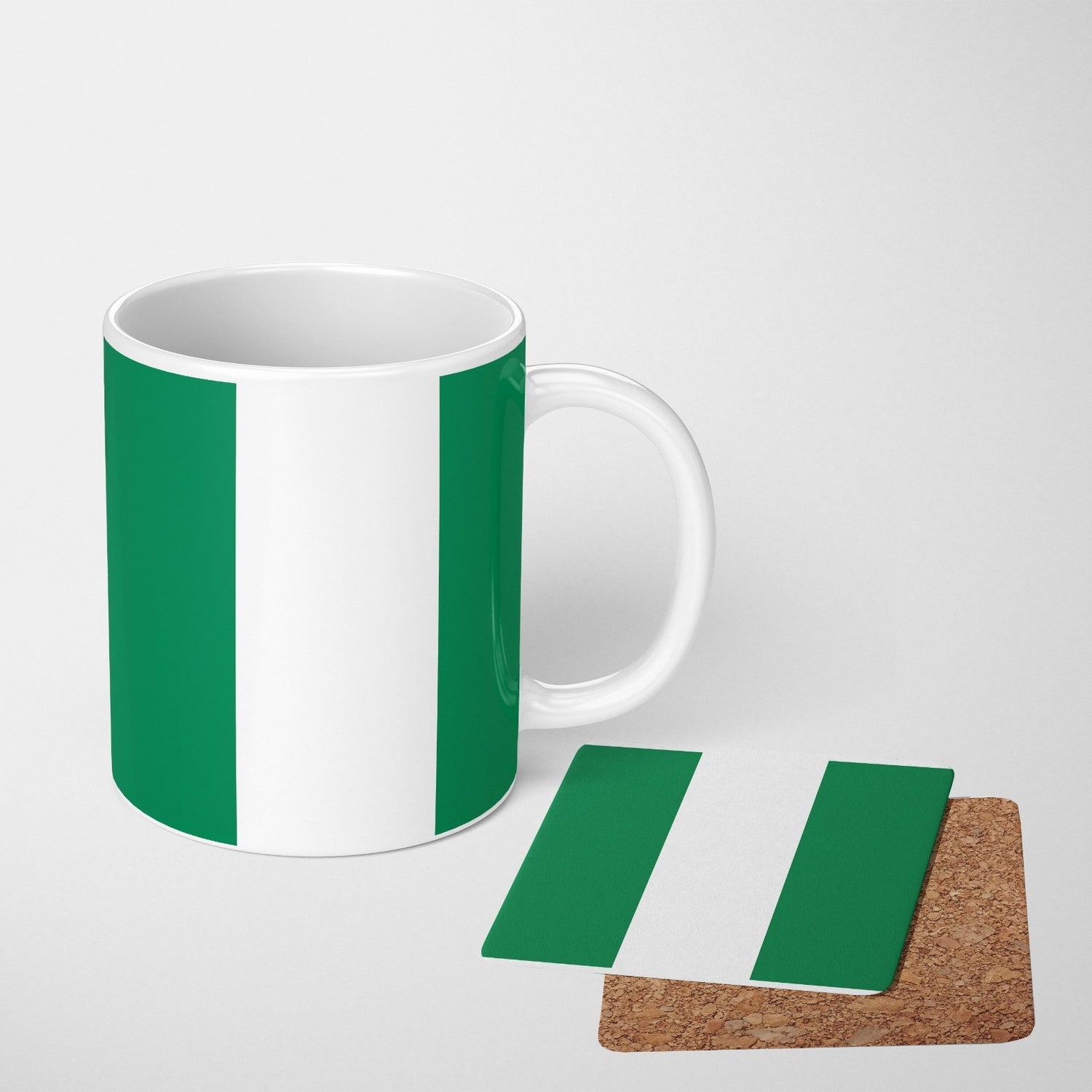 Nigeria Flag Nigerian Design Coffee Tea Mug Cup Set Coaster Gift Him Her Custom