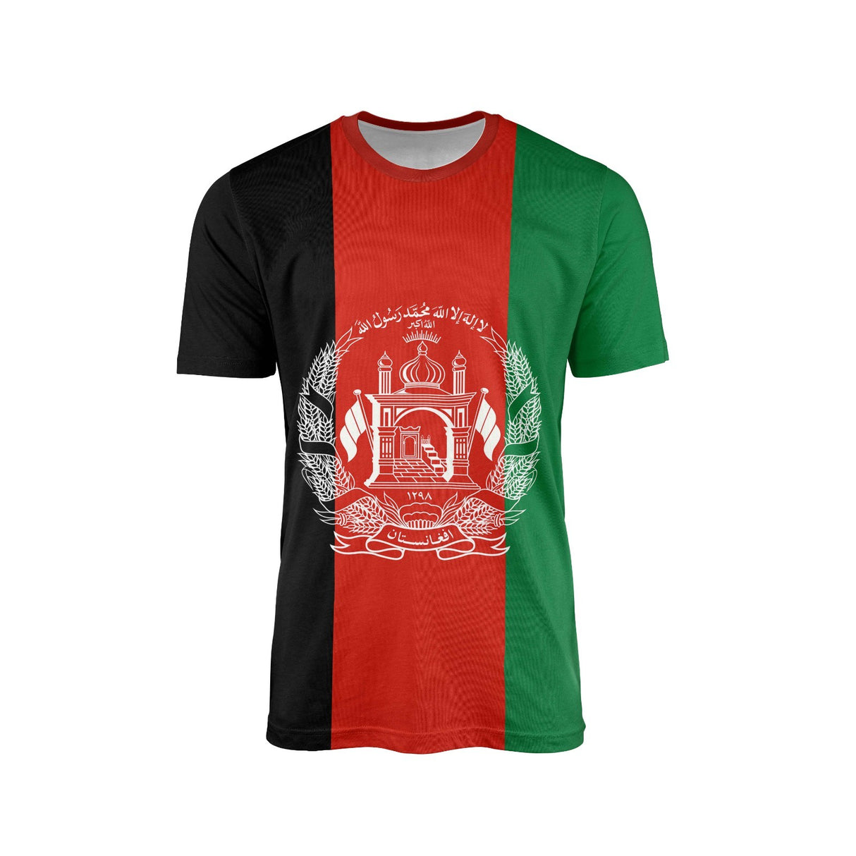 Afghanistan Flag Design Custom All-Over Printed Unisex T-Shirt Top Patriotic Tee