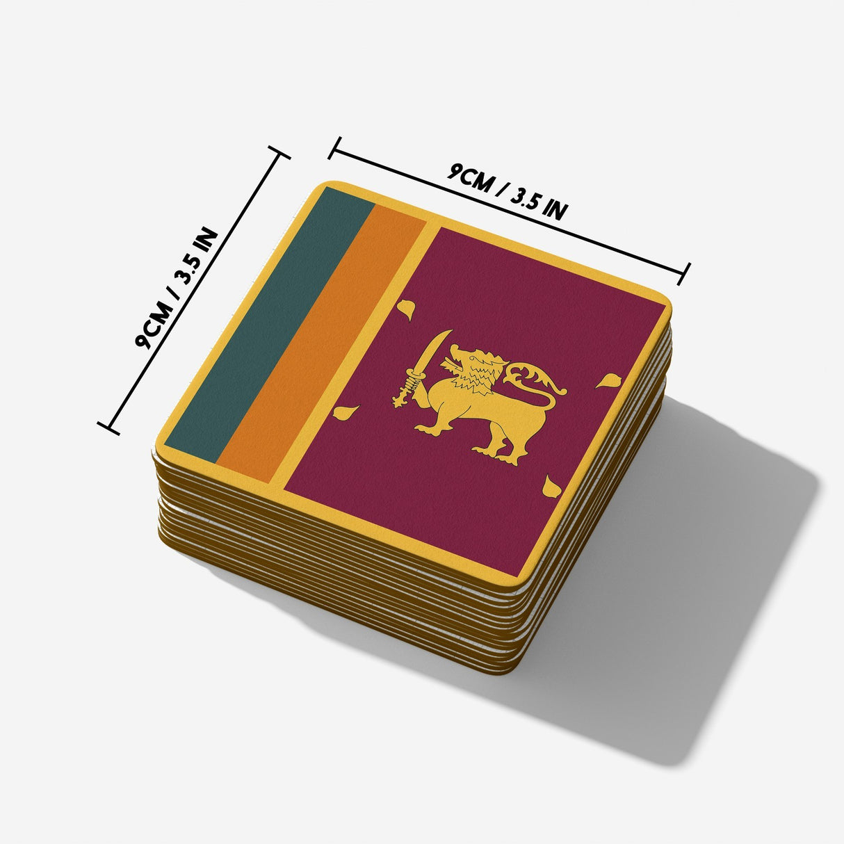 Sri Lanka Flag Design Coffee Tea Mug Cup Set Coaster Gift Him Her Custom Made