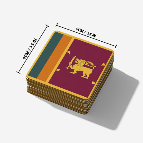 Sri Lanka Flag Design Coffee Tea Mug Cup Set Coaster Gift Him Her Custom Made