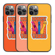Happy Vibes Rude Funny - Personalised Custom Cover - Printed iPhone Black Case