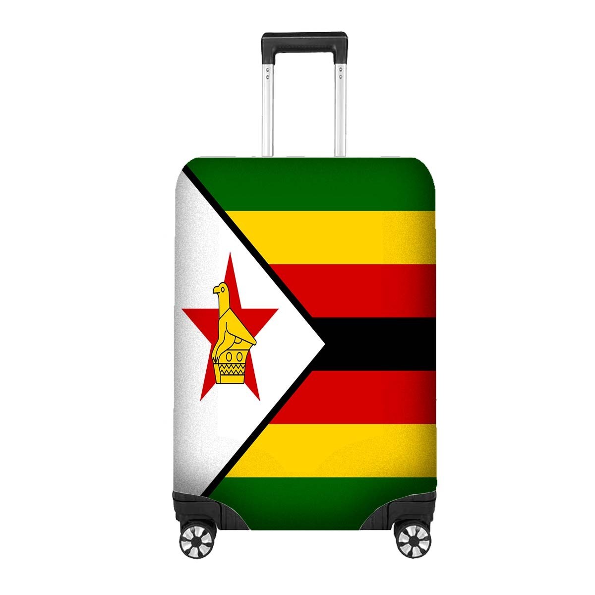 Zimbabwe Flag Suitcase Cover Travel Gift Stretch Fit Luggage Protector Custom