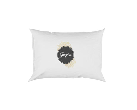 Black Circle Gold Floral Personalisable Name Soft Pillowcase Pillow Case Cover