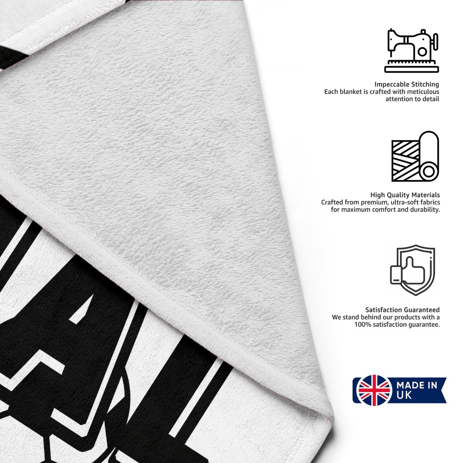 Personalised Custom Name Colour Football Fan Kids Soft Warm Fleece Blanket Decor