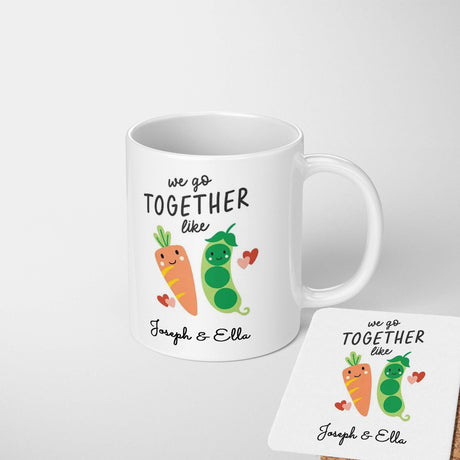 Personalised Name Valentines Love Gift Coffee Tea Mug + Coaster Option Him Her