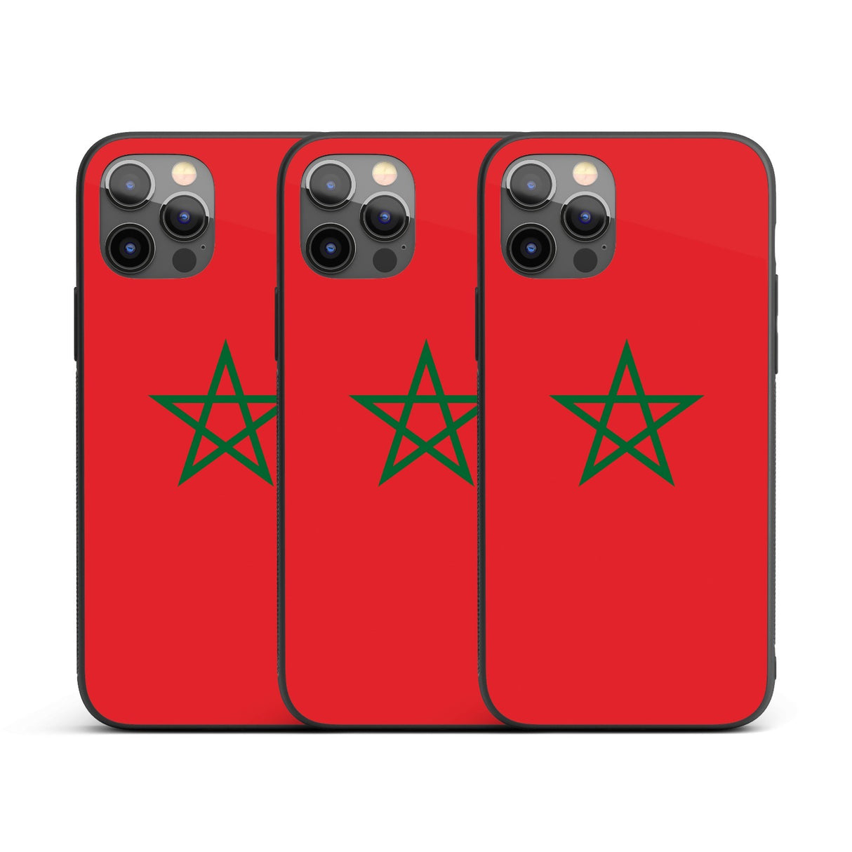 Morocco Flag Moroccan Printed iPhone Case Black TPU Cover Protector Custom Gift