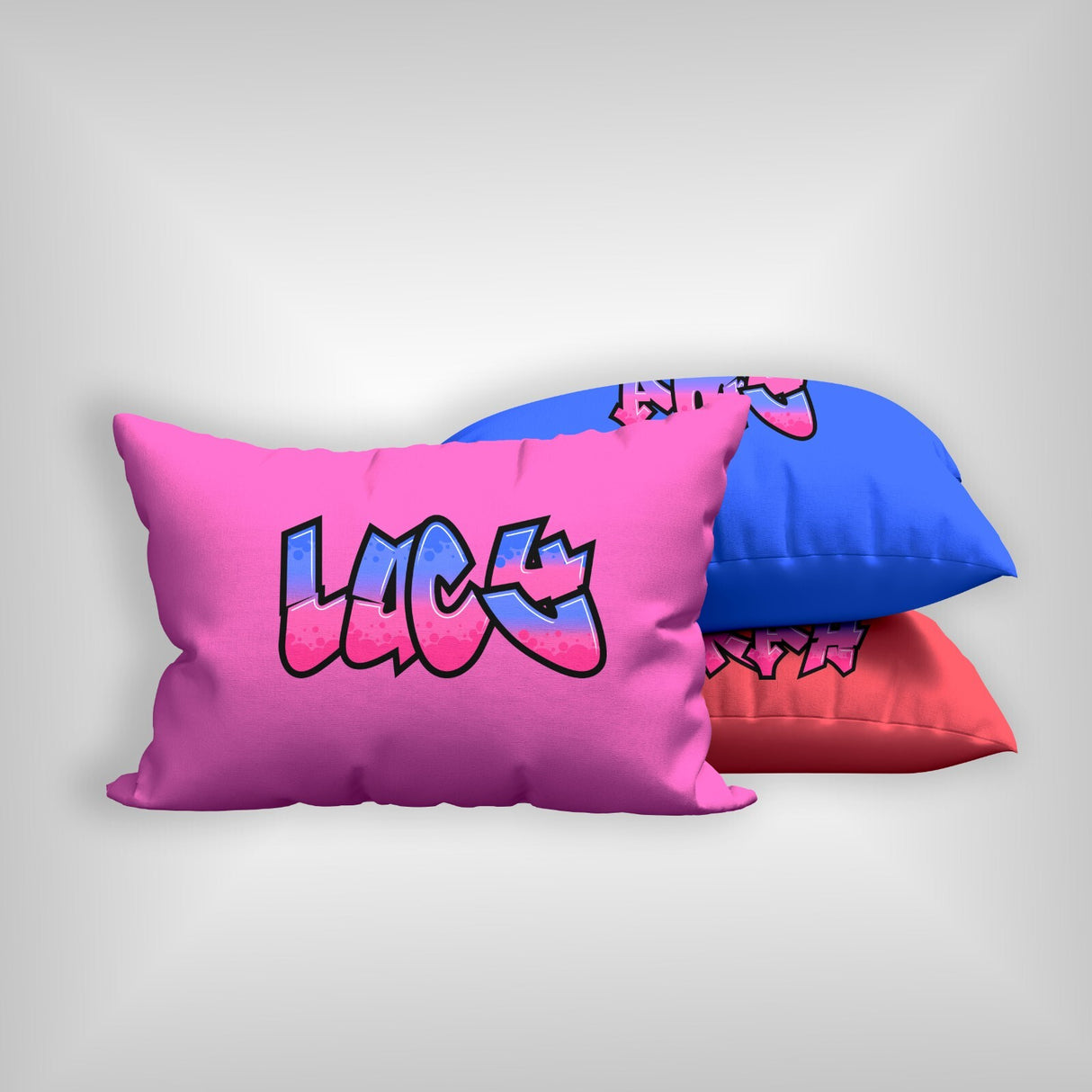 Personalised Any Name Urban Graffiti Customised Printed Soft Pillowcase Pillow