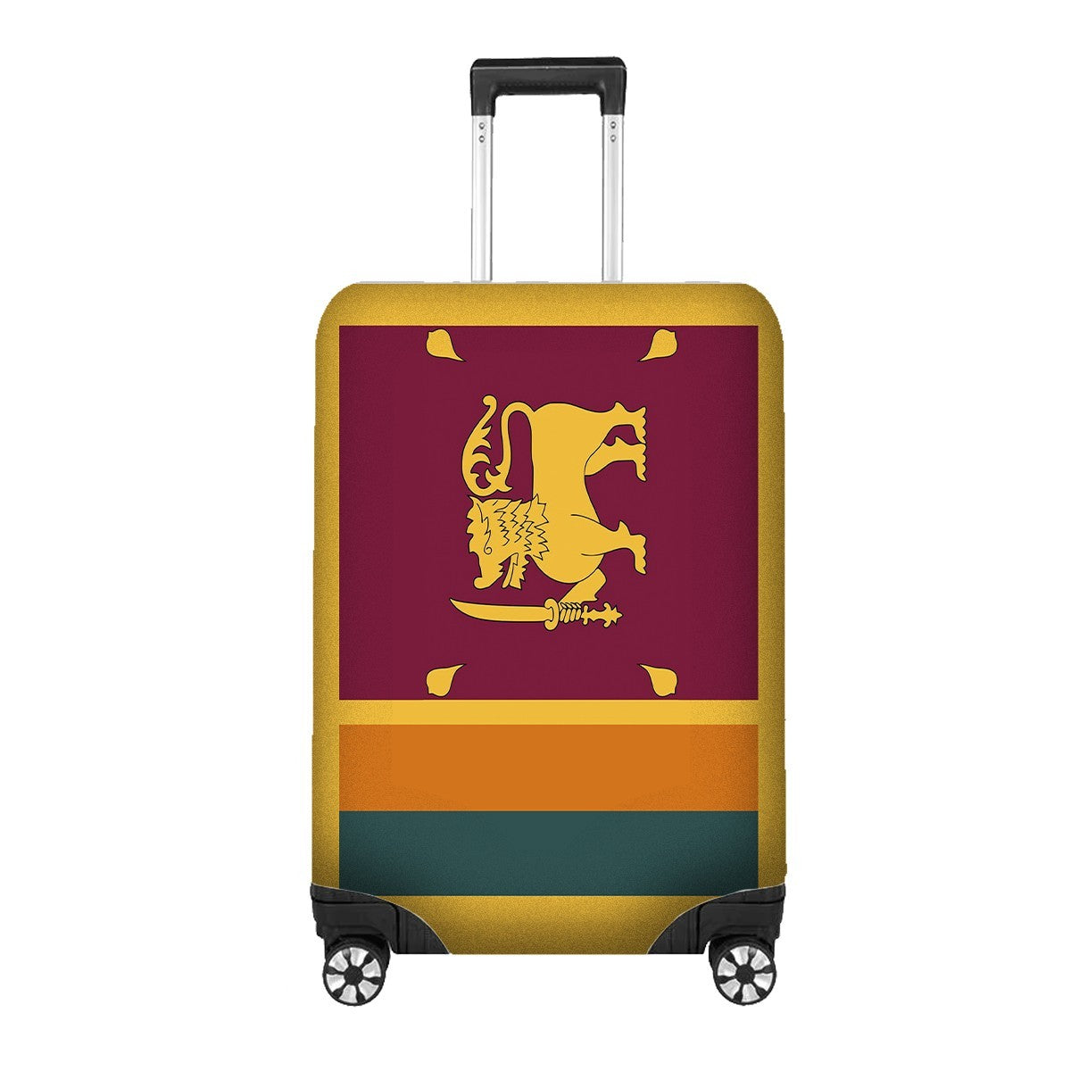 Sri Lanka Flag Suitcase Cover Travel - Gift Stretch Fit Luggage Protector Custom