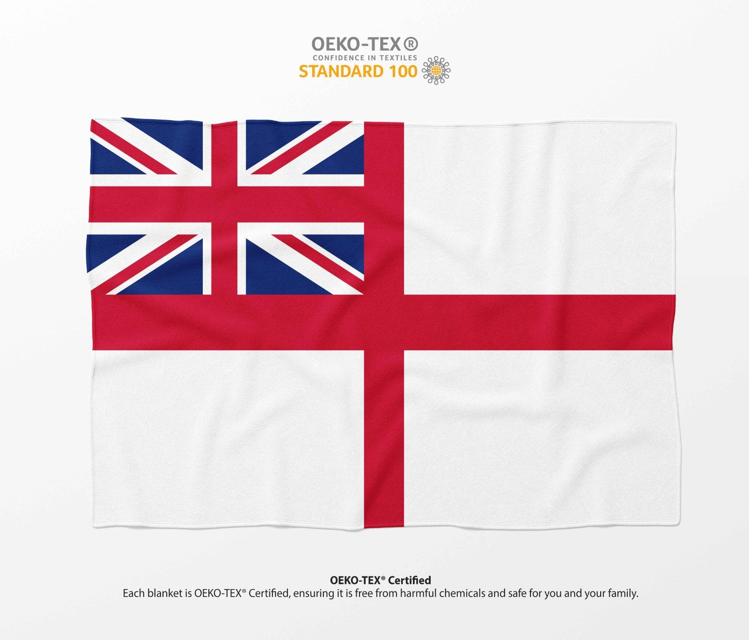 Royal Navy Flag Military Fleece Blanket - Home Decor Throw Gift Custom Made Soft