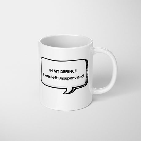In My Defence Rude Cheeky Funny Gift Coffee Tea Mug + Coaster Option For Him Her