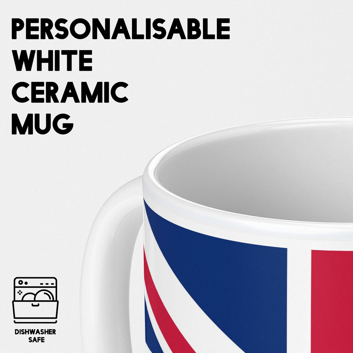GB Flag Union Jack Flag Custom Printed Coffee Tea Mug MDF Coaster Gift Him Her