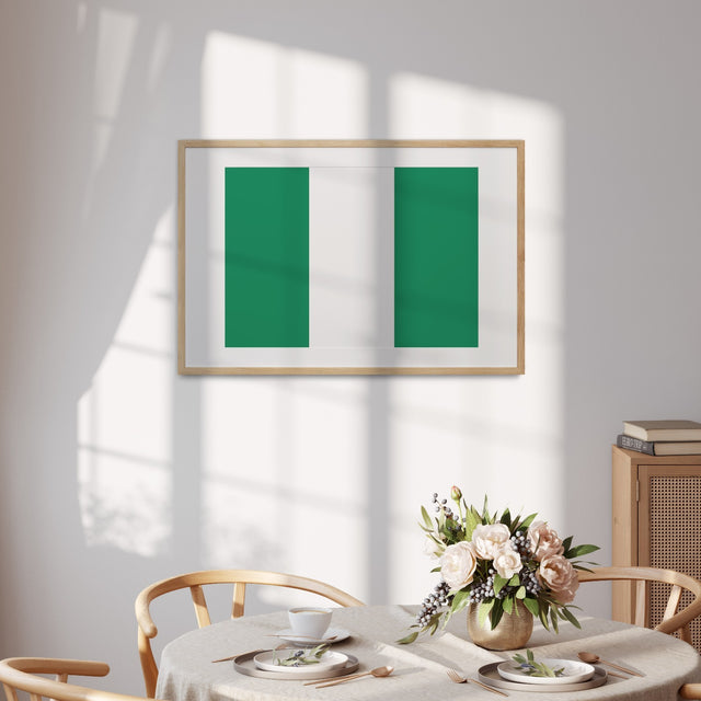 Nigeria Flag Nigerian Design Custom Wall Art Poster Picture Print Decor Gift