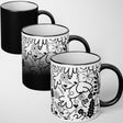 Floral Willy Pattern  DesignHeat Sensitive Magic Colour Changing Mug Novelty Cup