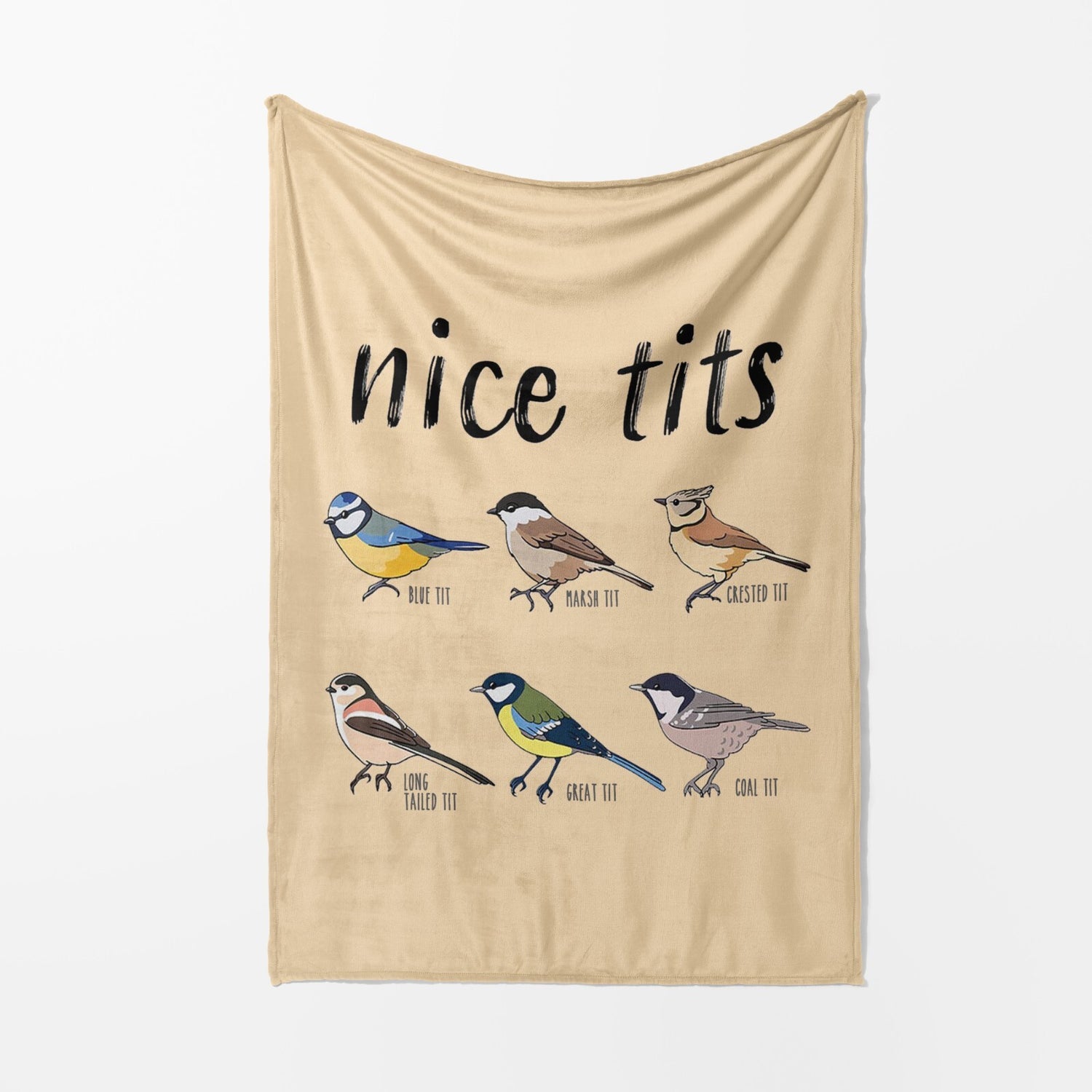 Nice Birds Prank Funny Cheeky Naughty Novelty Soft Warm Fleece Blanket Decor
