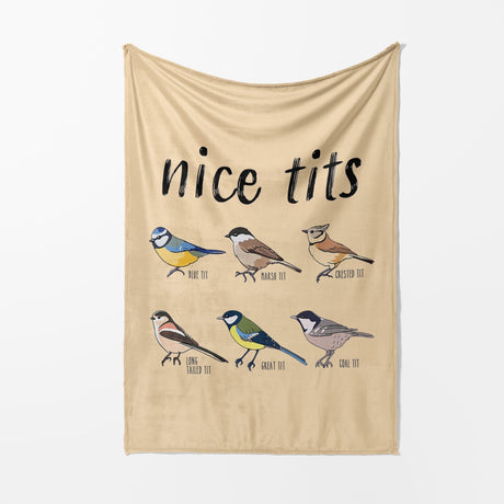 Nice Birds Prank Funny Cheeky Naughty Novelty Soft Warm Fleece Blanket Decor