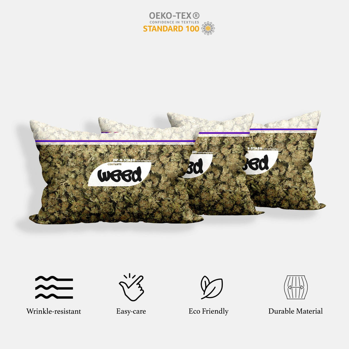 Weed Bag Funny Prank Cheeky Novelty Joke Single Duvet Cover + Pillowcase Option