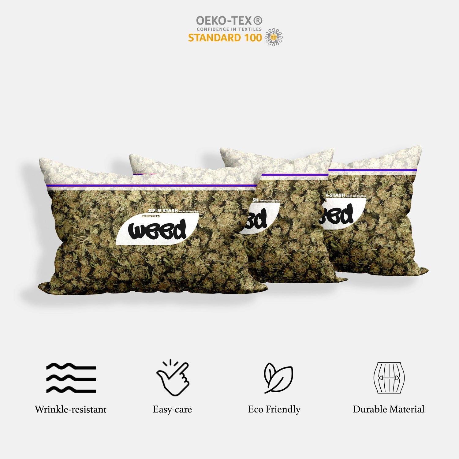 Weed Bag Funny Prank Cheeky Novelty Joke Single Duvet Cover + Pillowcase Option