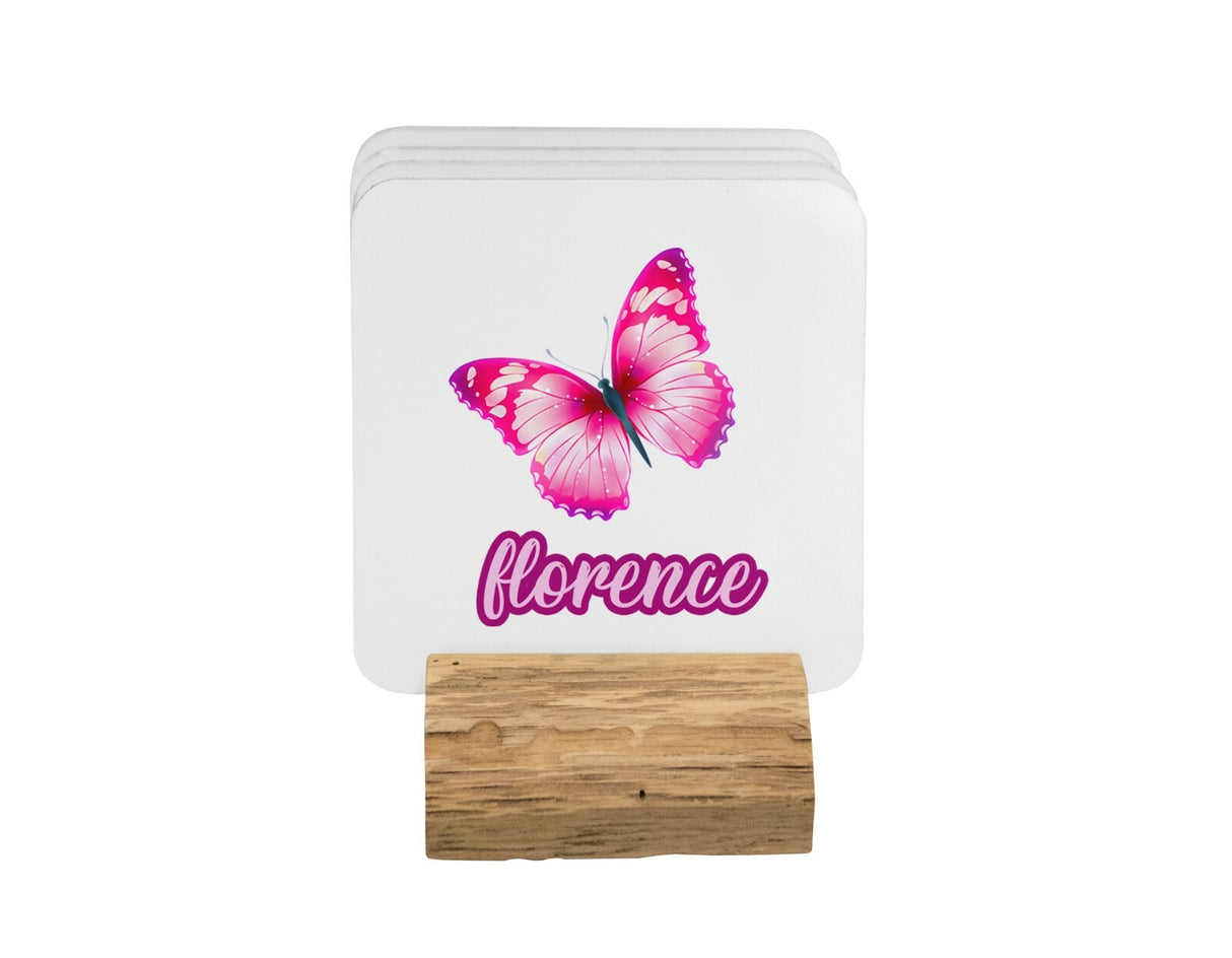 Pink Butterfly Coffee Tea Mug 11oz Mug And Coaster Set Option