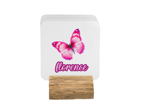 Pink Butterfly Coffee Tea Mug 11oz Mug And Coaster Set Option