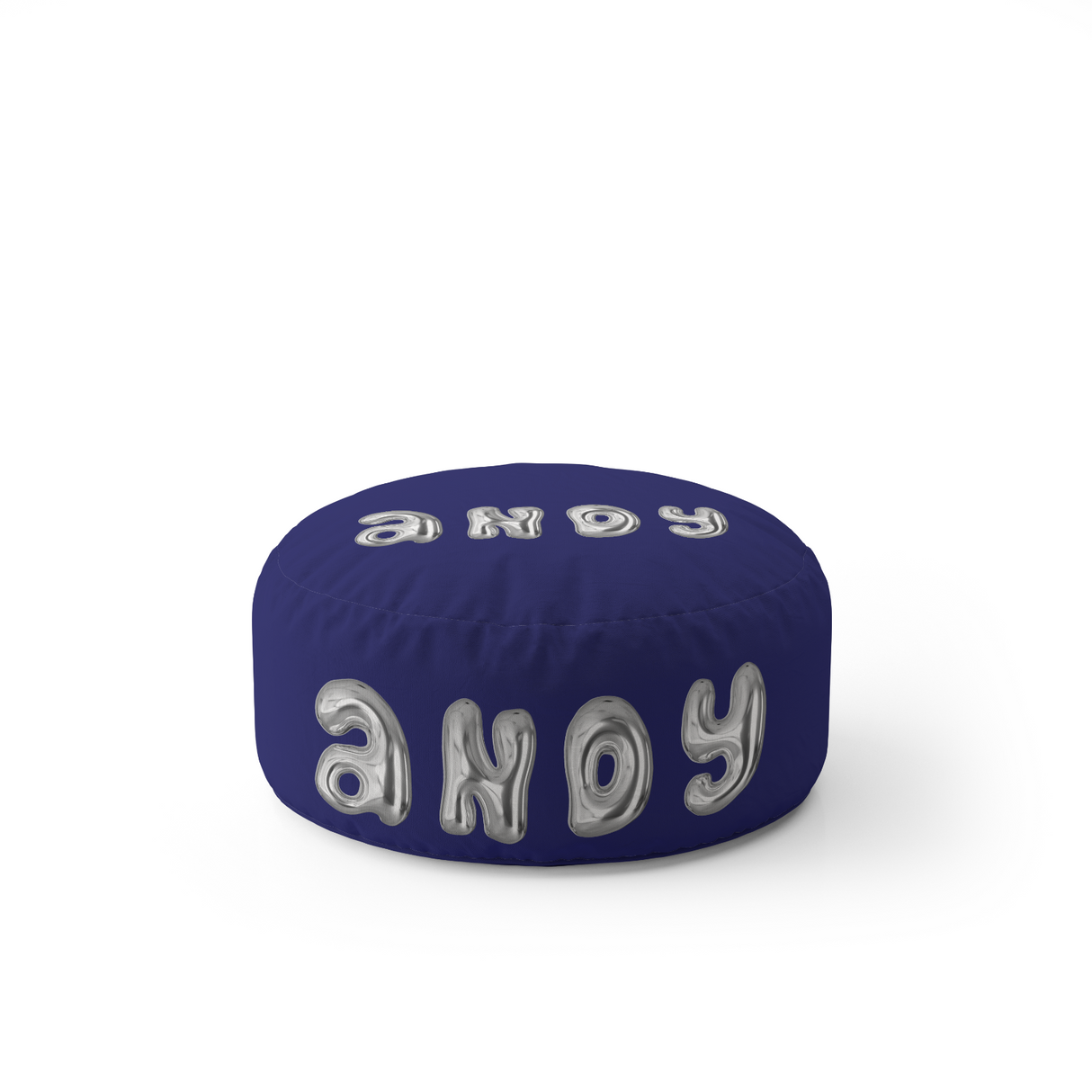 Personalised 3D Bubble Any Name Kids Font Ottoman Filled Pouffe Washable Cover