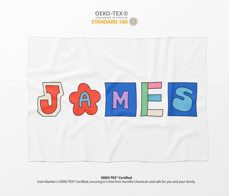 Personalised Ransom Note Cut Out Text Novelty Soft Fleece Mink Blanket Gift De