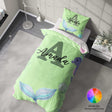 Personalised Name Mermaid Tail Monogram Font Single Bed Duvet Cover + Pillowcase