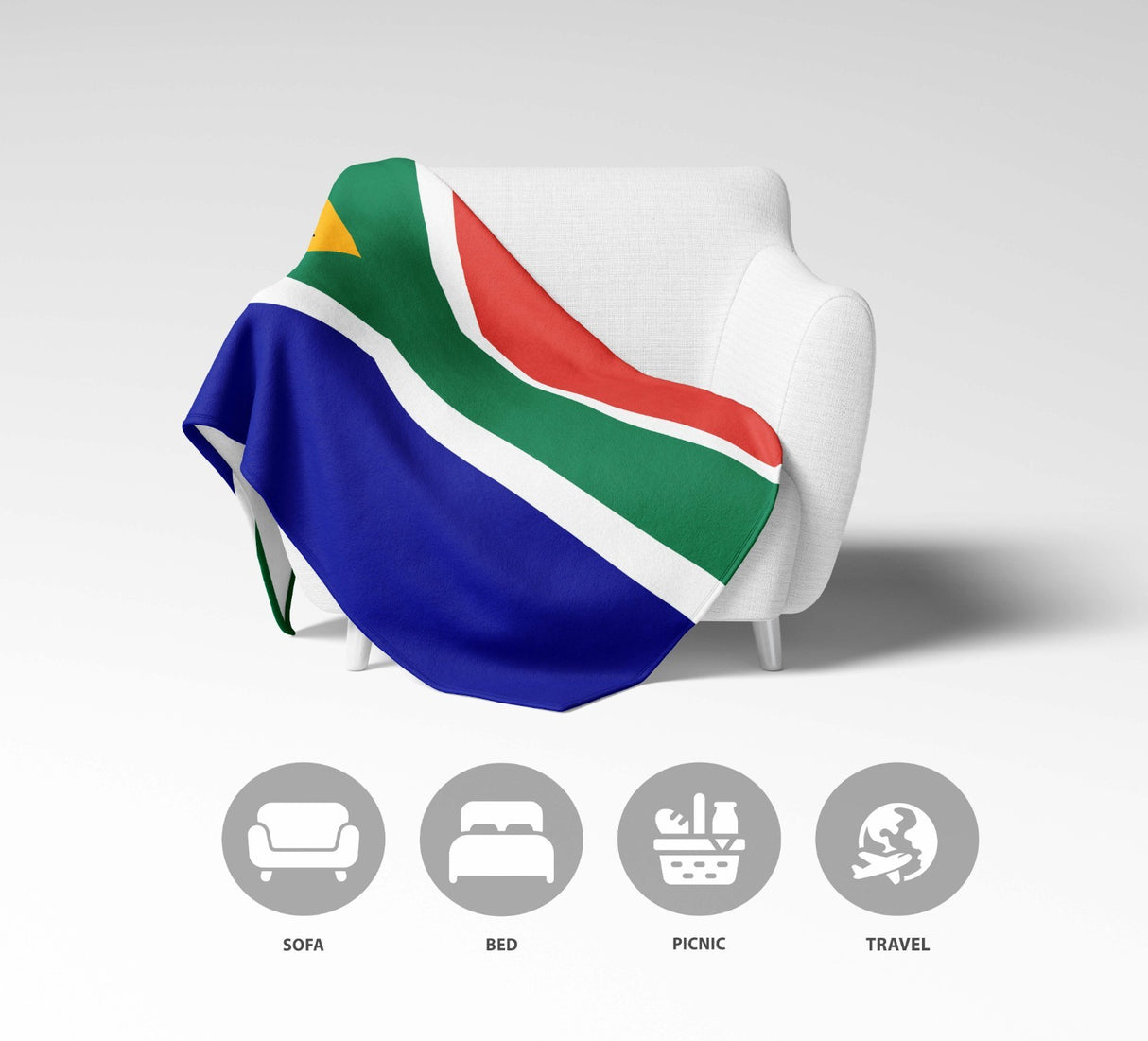 South Africa Flag SA Fleece Blanket Home Decor Throw Gift Cosy Custom Made Soft
