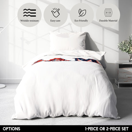 Personalised Vintage Ornament Text Font Soft Single Size Novelty Bed Duvet Cover