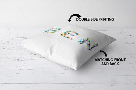 Personalised Confetti Handmade Print Soft Square Filled Cushion Throw Decor