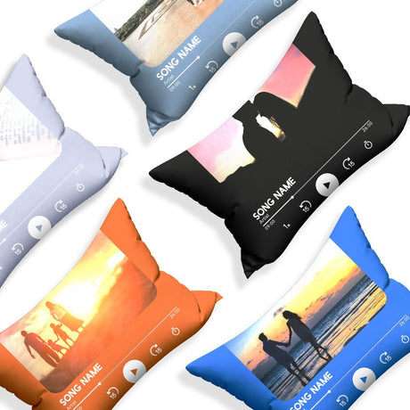 Upload Your Photo Music Player Custom Design Printed Soft Pillowcase Pillow