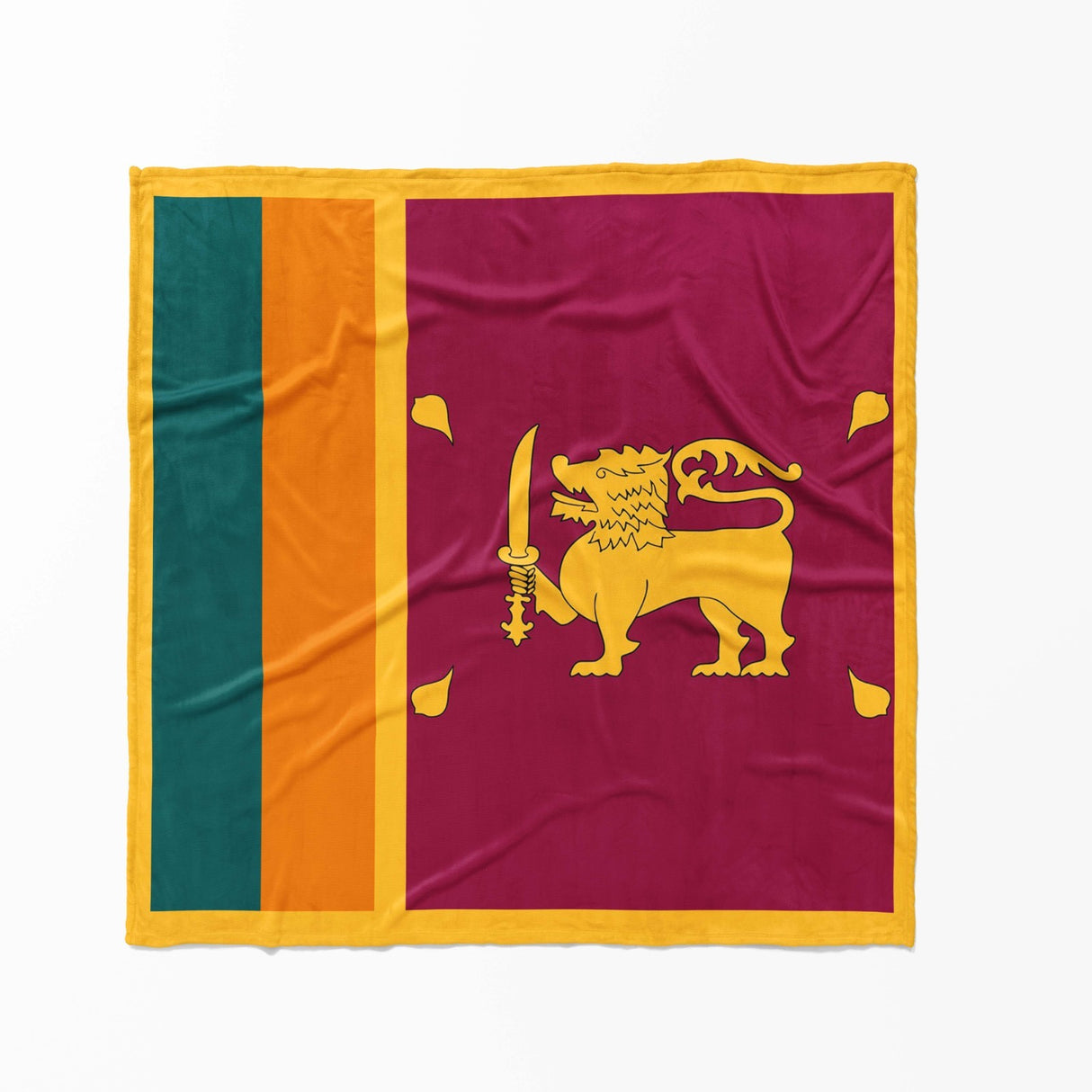 Sri Lanka Flag Towel Highly Absorbent Beach Bath Sheet Custom Gift Patriotic