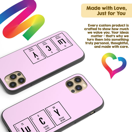Science Chemistry Alphabet Name Personalised Custom - Printed iPhone Black Case