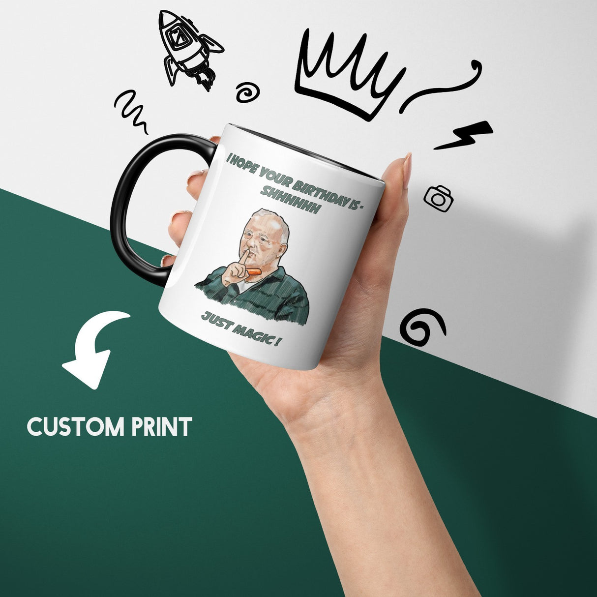 Bob Mortimer Heat Sensitive Magic Colour Changing Mug Novelty Drink Cup