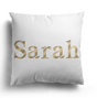 Personalised Name Vector Golden Alphabet Soft Square Filled Cushion Throw Decor