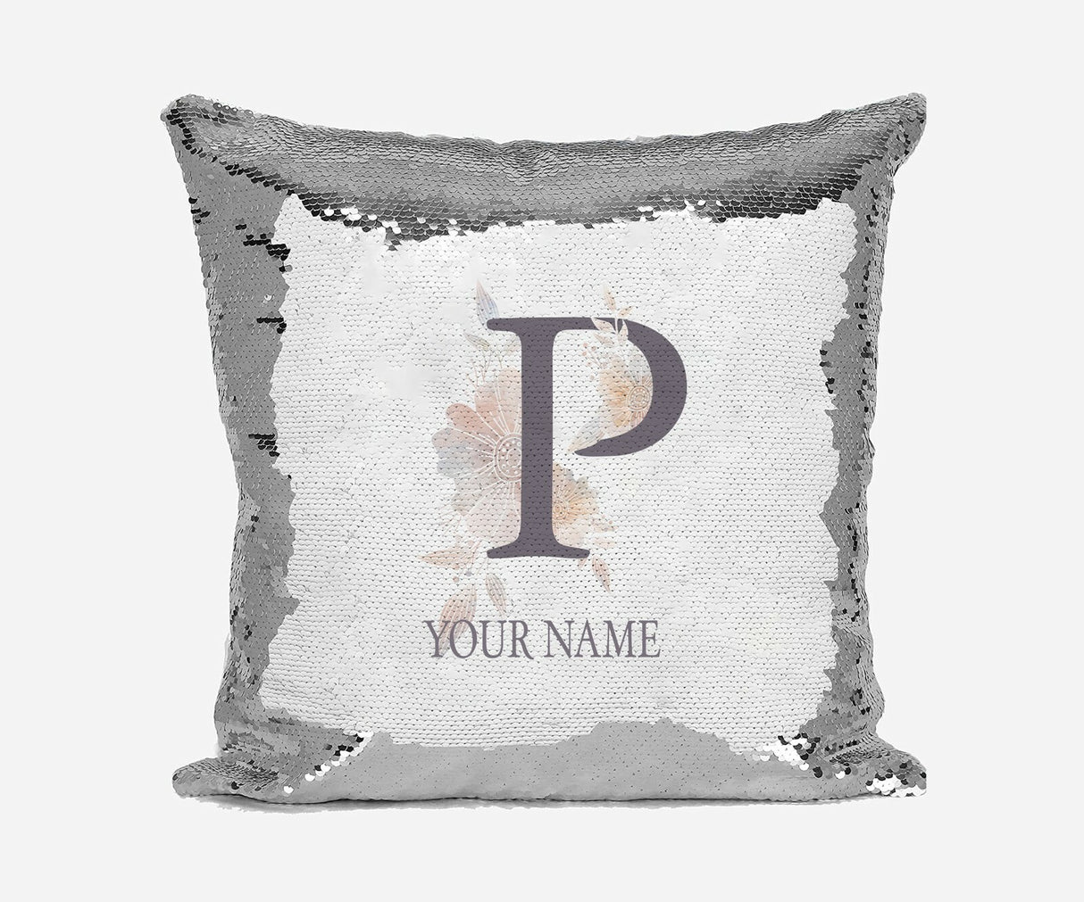 Personalised Misty Dusty Pastel Alphabet Sequin Magic Cushion Cover+Pillow Kids