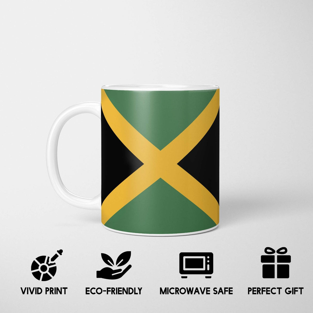 Jamaica Flag Jamaican Custom Printed Coffee Tea Mug Cup Set Coaster Gift Him Her